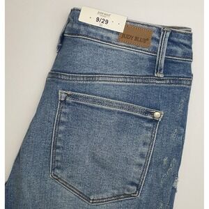 NEW Judy Blue Straight Jeans Womens 9/29 High Waist Distressed Cut Off JB88601